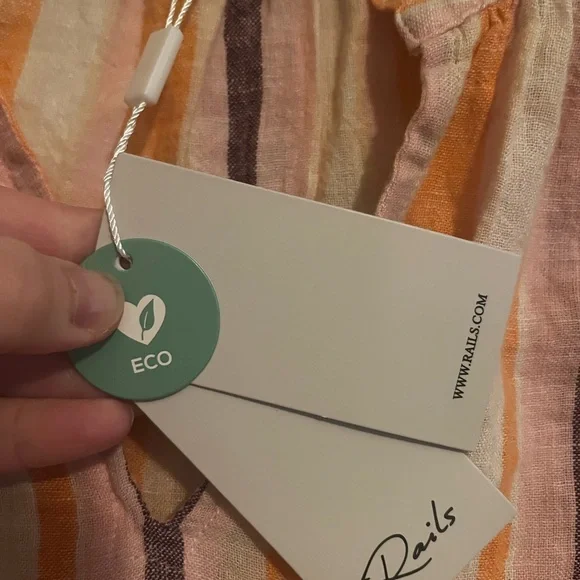 Rails Orange and Pink Sleeveless Tank Top - Picture 3 of 3